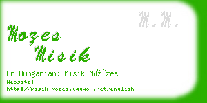 mozes misik business card